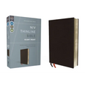 NIV, Thinline Bible, Giant Print, Bonded Leather, Black, Red Letter Edition - Bonded Leather
