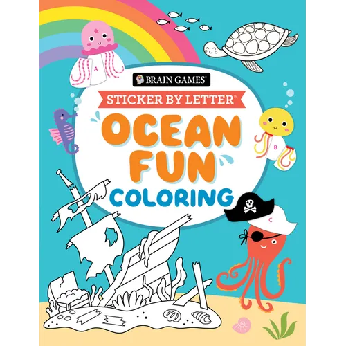 Brain Games - Sticker by Letter - Coloring: Ocean Fun - Paperback