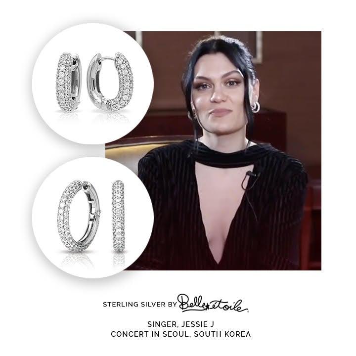 Pave Thin Hoops