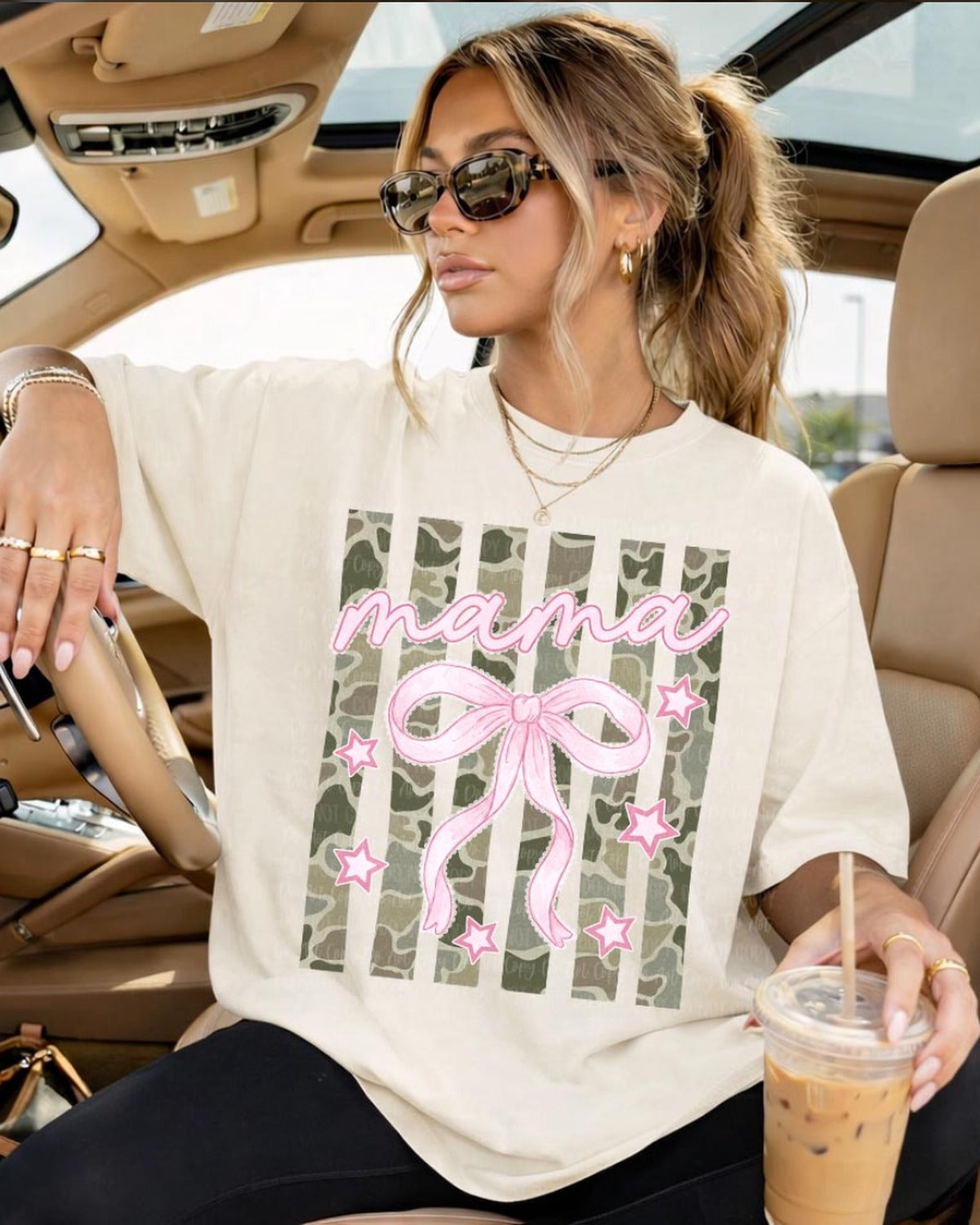 Mama Camo Bow Tee