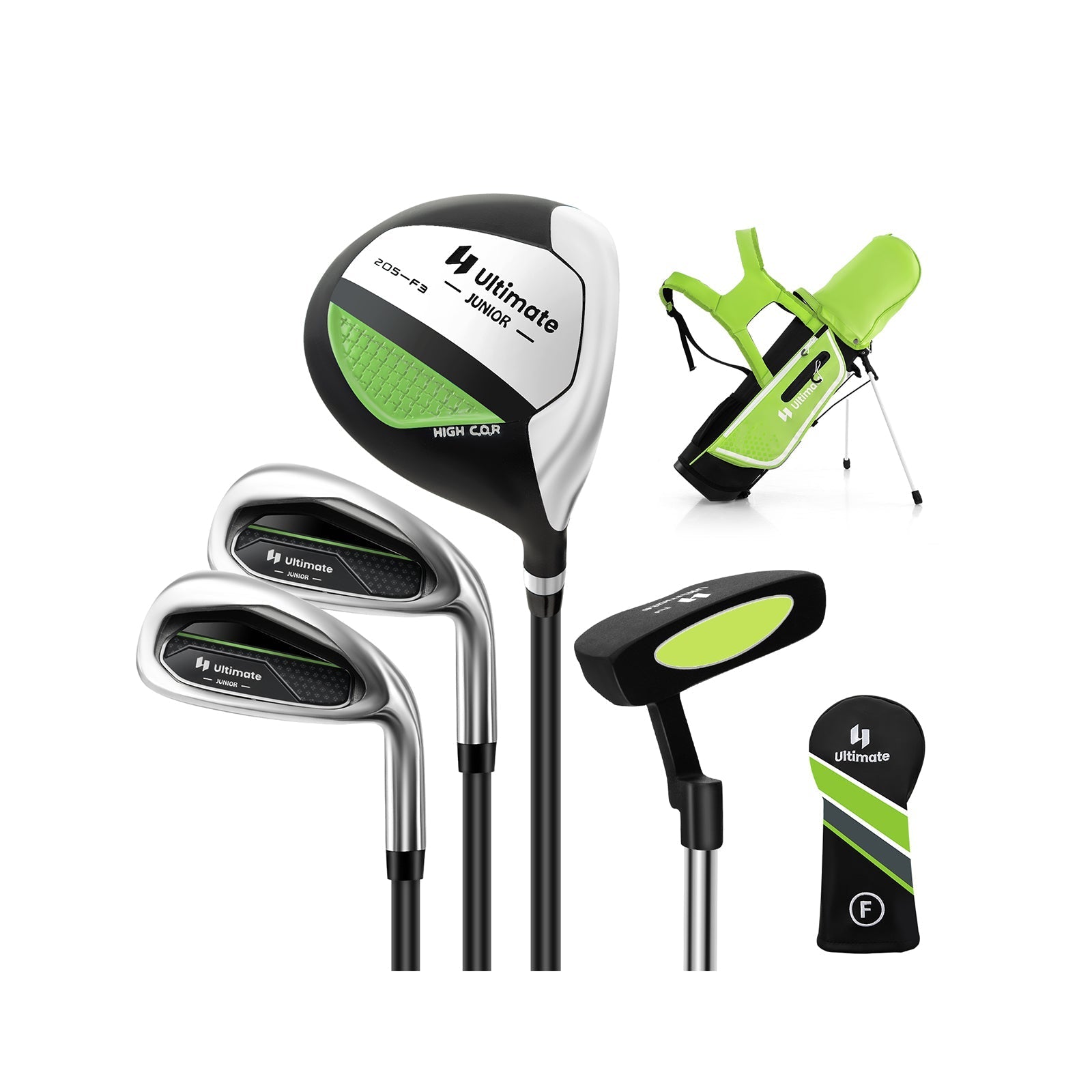 Junior Complete Golf Club Set Right Hand with Rain Hood for Kids