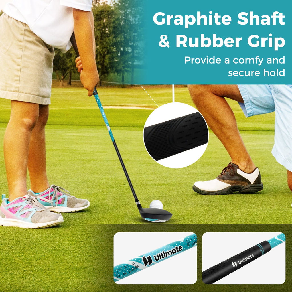 Junior Complete Golf Club Set for Kids with Rain Hood Right Hand Children Golf Age 8-10 Years Old