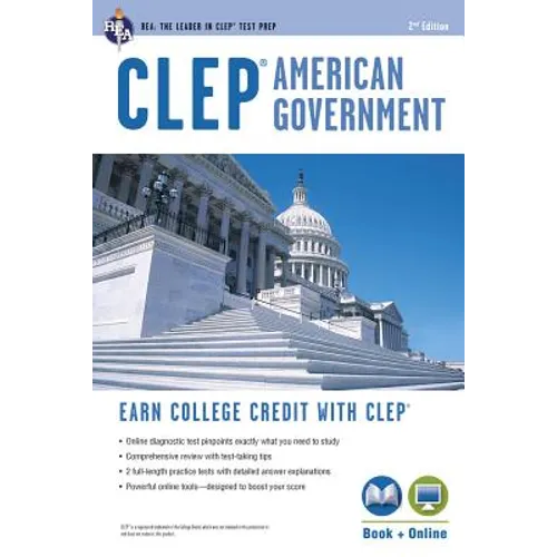 Clep(r) American Government Book + Online - Paperback