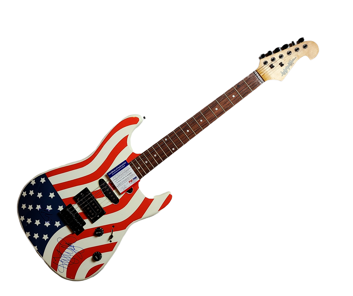 Kristy Lee Cook & Chikezie American Idol Signed Guitar PSA PSA