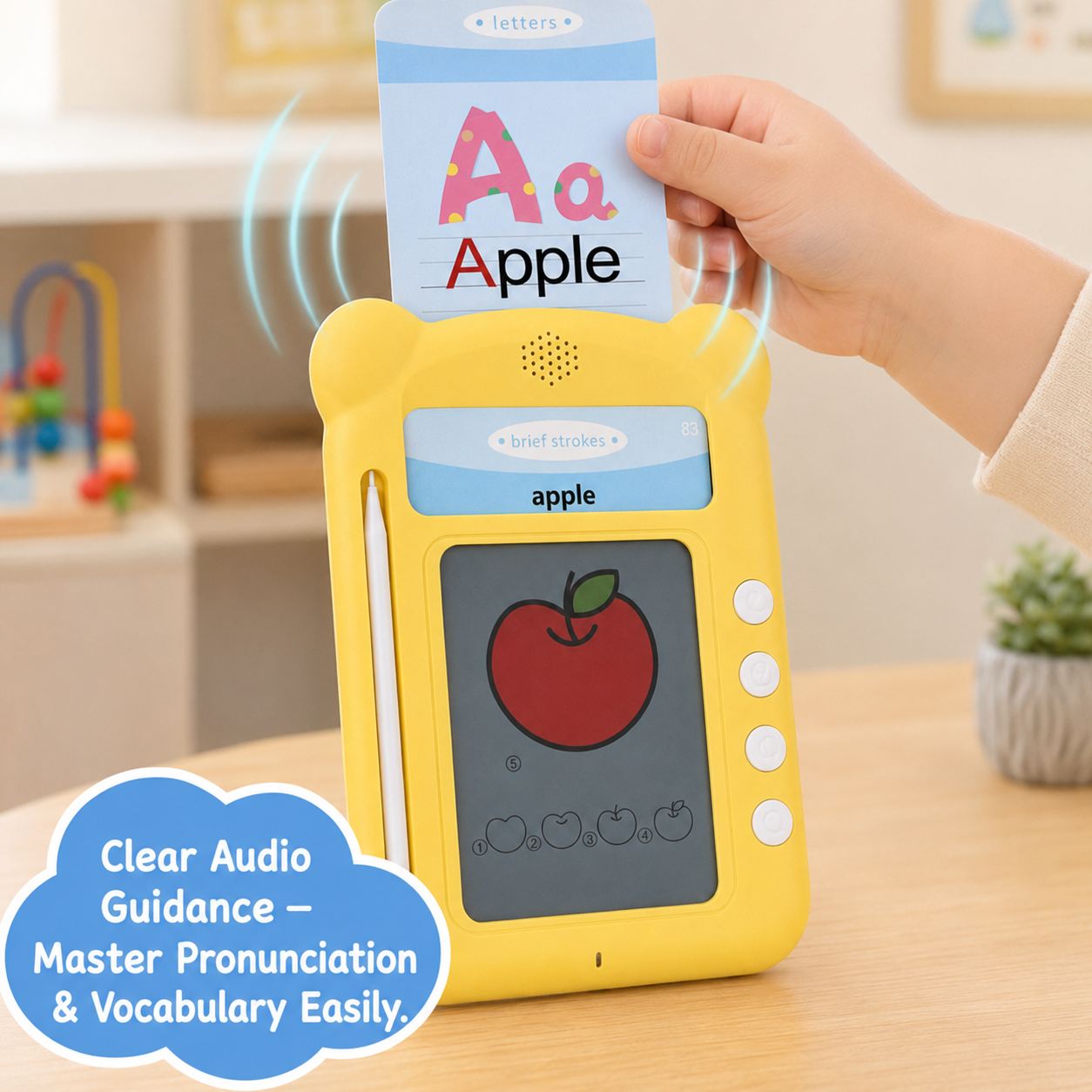 Talking Flash Cards with LCD Writing Tablet for Toddlers