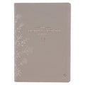 The Spiritual Growth Bible, Study Bible, NLT - New Living Translation Holy Bible, Faux Leather, Taupe Embroidred Floral - Leather