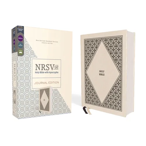 Nrsvue, Holy Bible with Apocrypha, Journal Edition, Cloth Over Board, Cream, Comfort Print - Hardcover