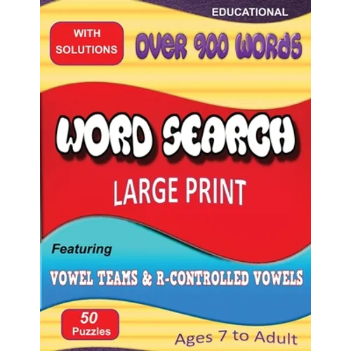 Word Search Featuring Vowel Teams & R-Controlled Vowels - Paperback
