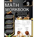 MathFlare - Math Workbook 9th Grade: Math Workbook Grade 9: Equations and Expressions, Linear Equations, System of Equations, Quadratic Equations, and - Paperback