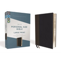 Niv, Personal Size Bible, Large Print, Leathersoft, Black, Red Letter Edition, Comfort Print - Imitation Leather