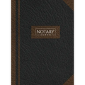 Notary Journal: Hardbound Record Book Logbook for Notarial Acts, 390 Entries, 8.5" x 11", Black and Brown Cover - Hardcover