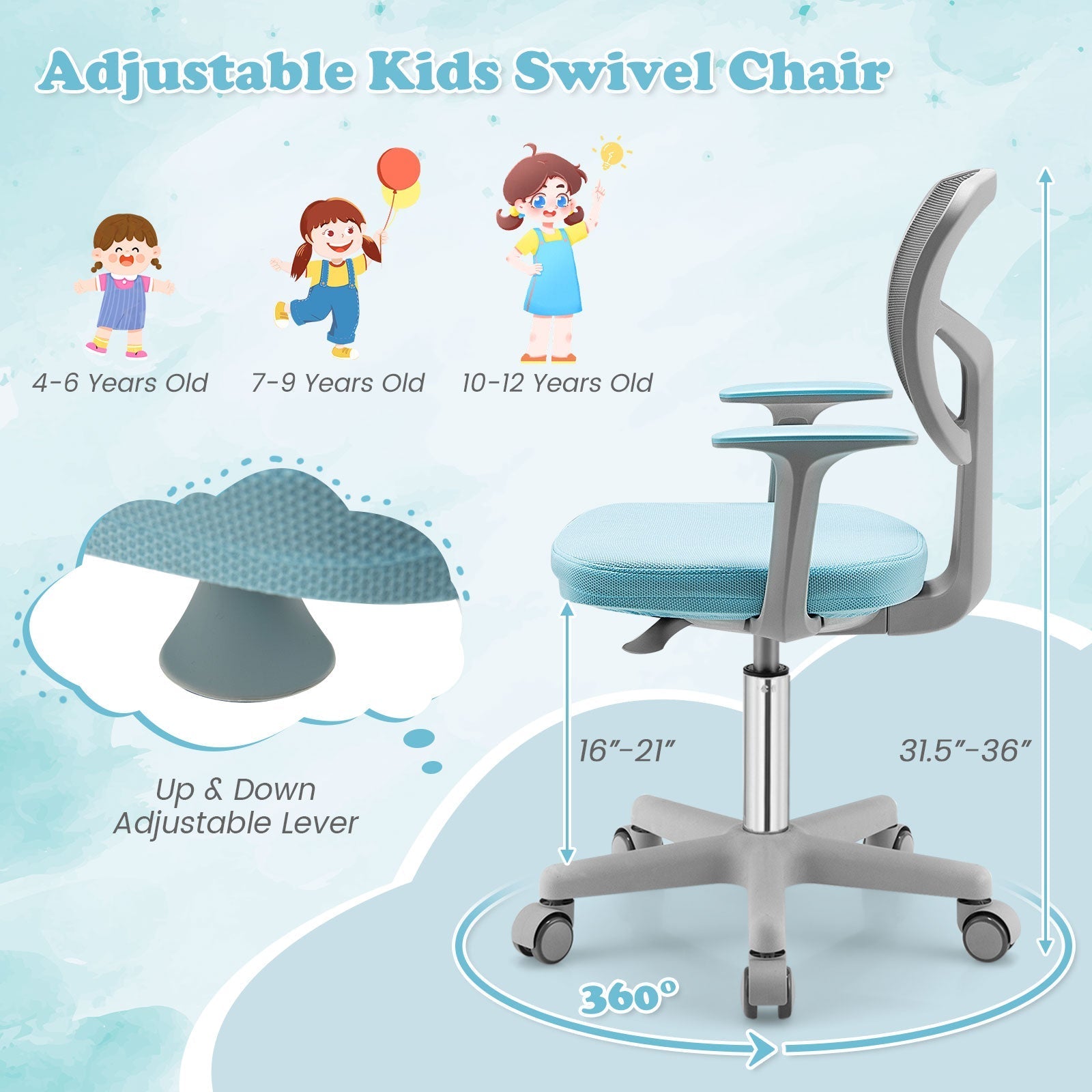 Adjustable Desk Chair with