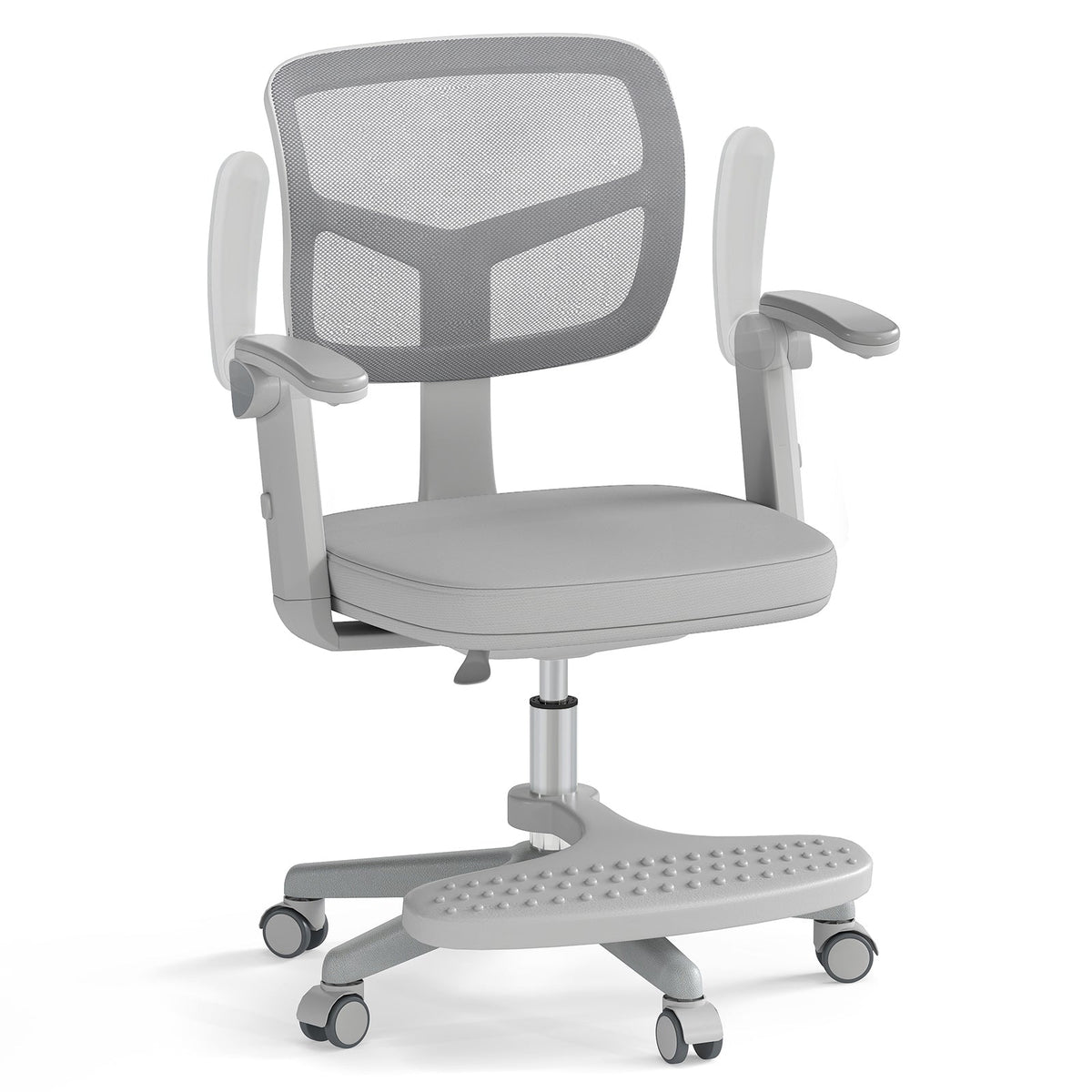 Kids Desk Chair Children Study Chair with Adjustable Height Armrest and Footrest