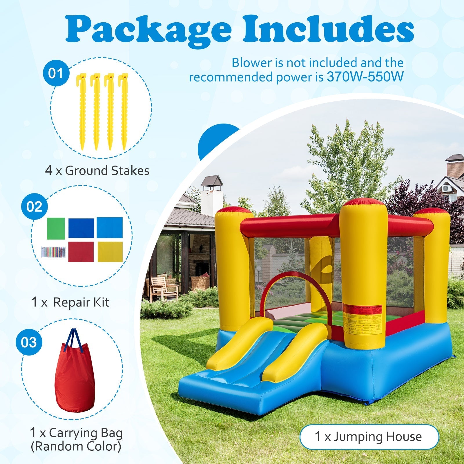 Kids Inflatable Jumping Bounce House without Blower