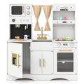 Kids Kitchen Playset with Microwave and Coffee Maker for Ages 3+