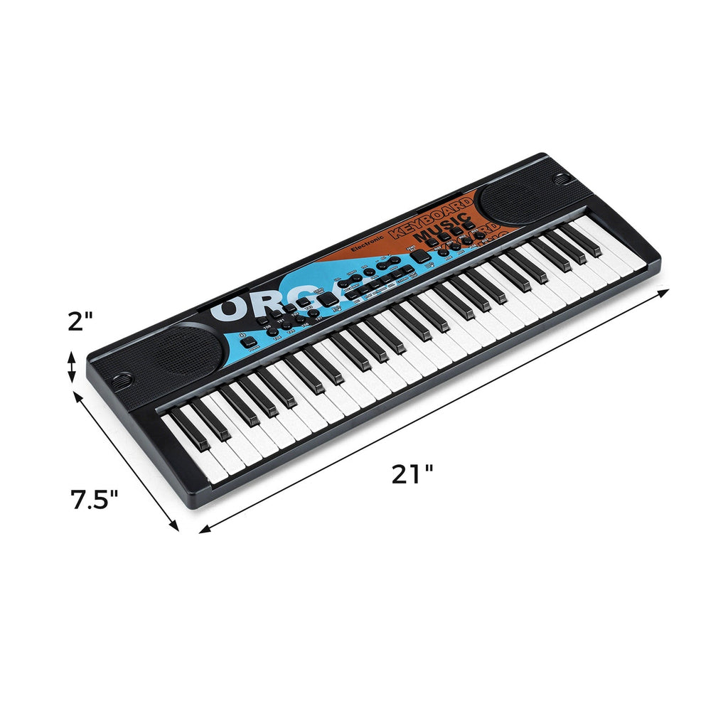 Kids Piano Keyboard 49 Keys Portable Electric Keyboard Piano with 8 Rhythms 8 Tones