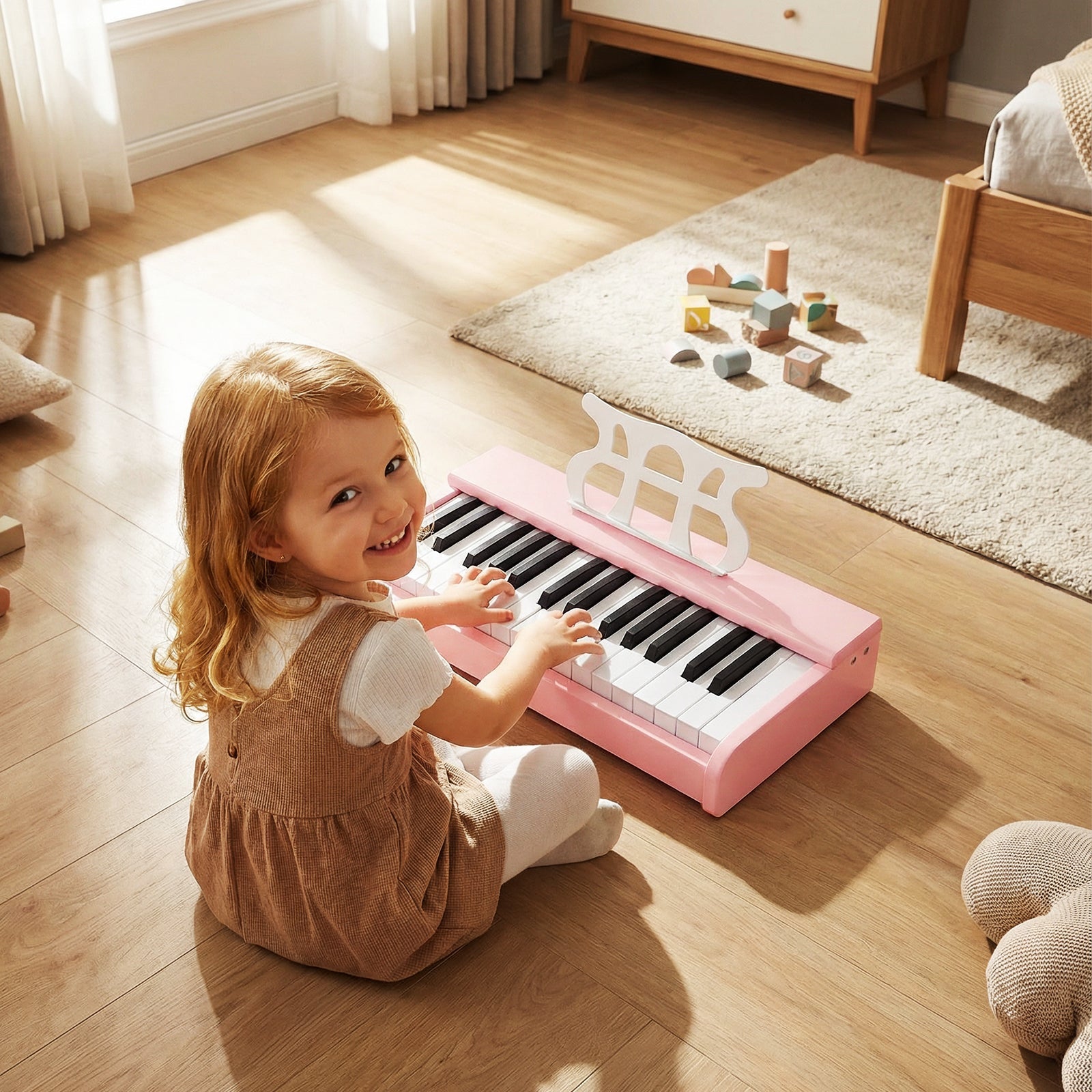 Kids Piano Keyboard 30 Keys Digital Piano with Music Stand for 3+ Years Old Beginners