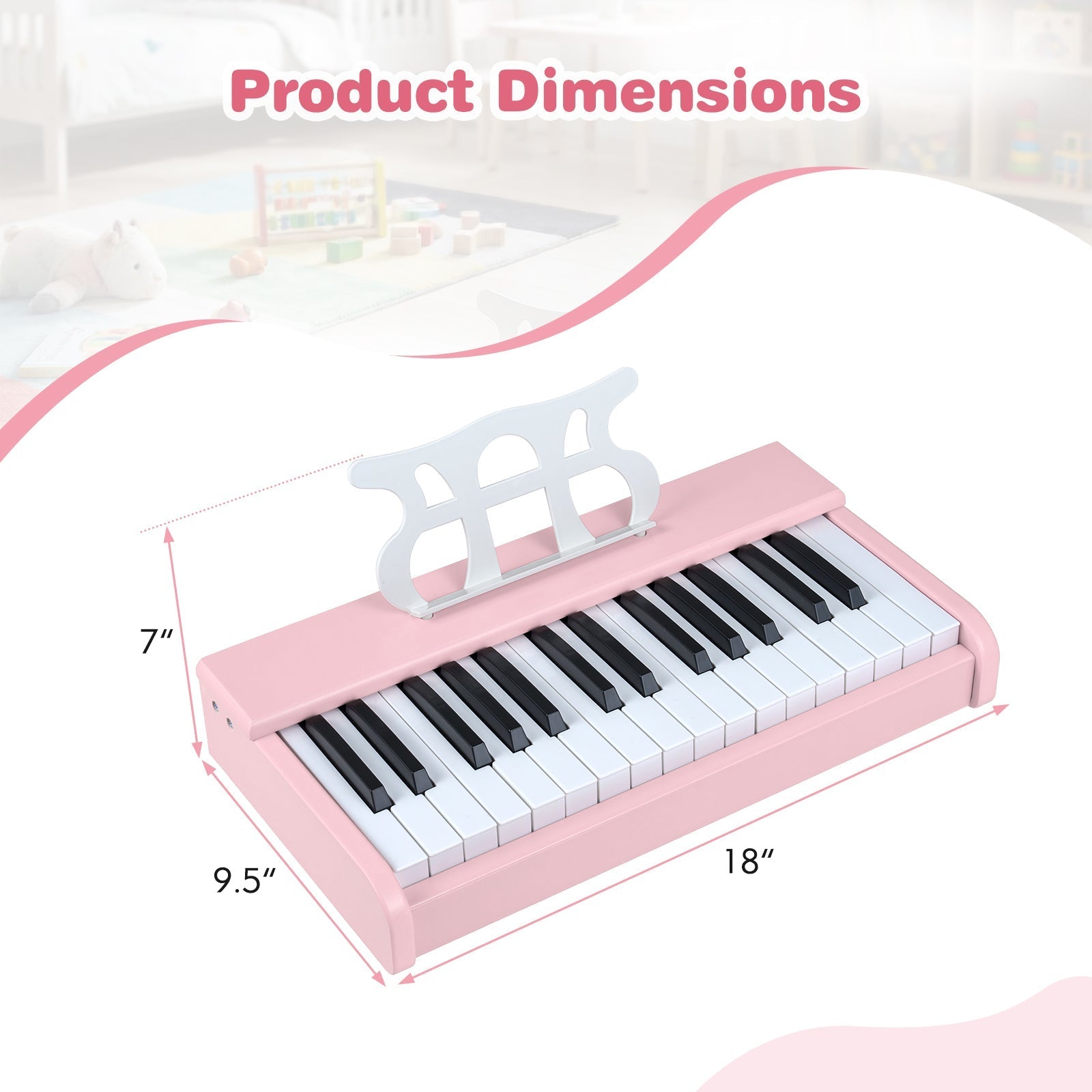 Kids Piano Keyboard 30 Keys Digital Piano with Music Stand for 3+ Years Old Beginners