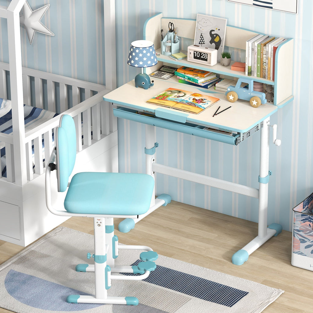 Height Adjustable Kids Study Desk with Tilt Desktop