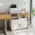 Kitchen Storage Cabinet with Drawer Pull-Out Shelf and 2 Doors-White