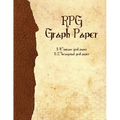 RPG Graph Paper: 1/4-inch Grid & 1/2-inch Hexagonal Grid Paper for Map-Drawing - Paperback