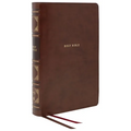 Nkjv, Reference Bible, Classic Verse-By-Verse, Center-Column, Leathersoft, Brown, Red Letter Edition, Comfort Print - Imitation Leather
