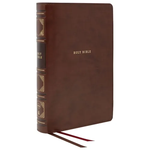 Nkjv, Reference Bible, Classic Verse-By-Verse, Center-Column, Leathersoft, Brown, Red Letter Edition, Comfort Print - Imitation Leather