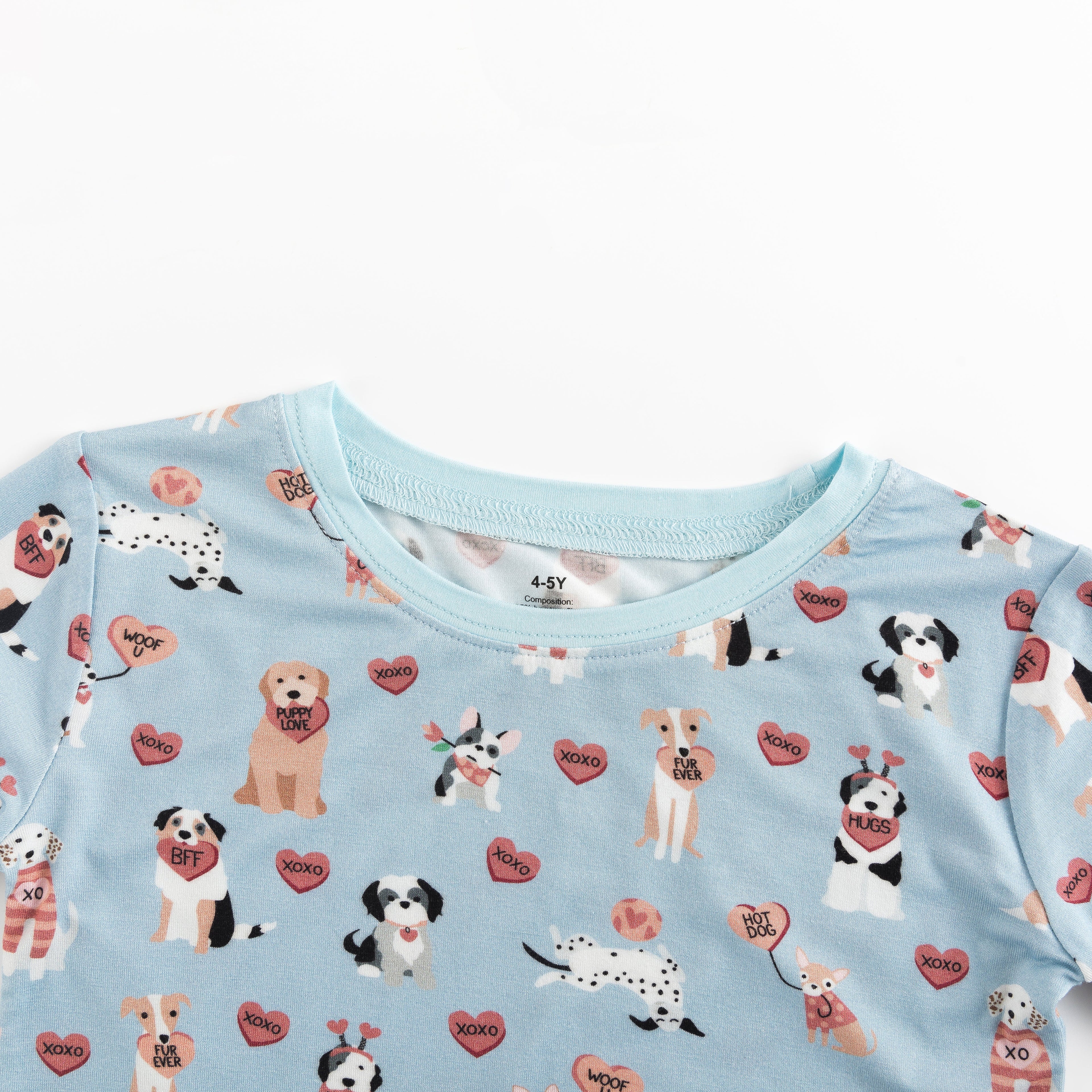 Pups & Kisses (Long Sleeve PJ) - Blue