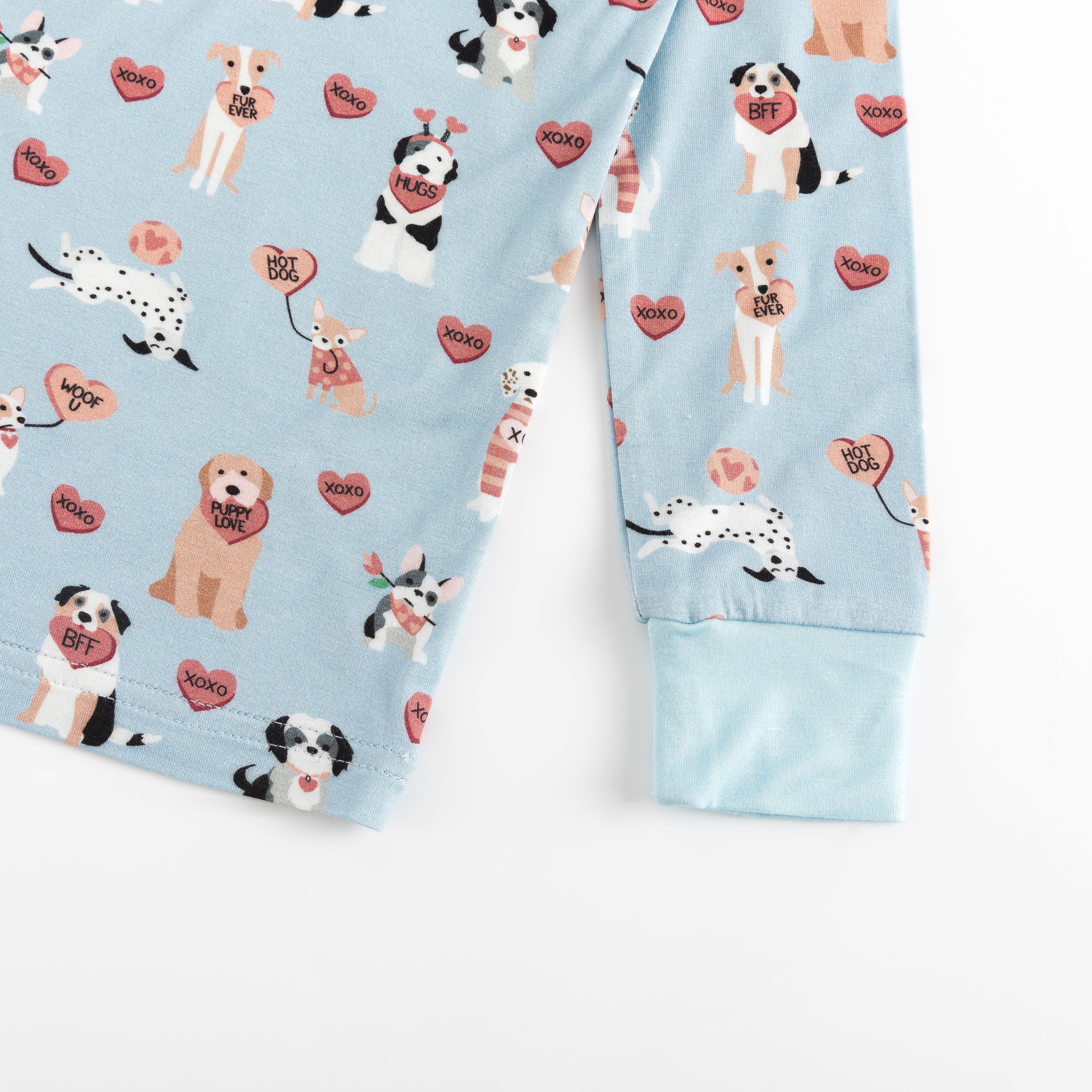 Pups & Kisses (Long Sleeve PJ) - Blue