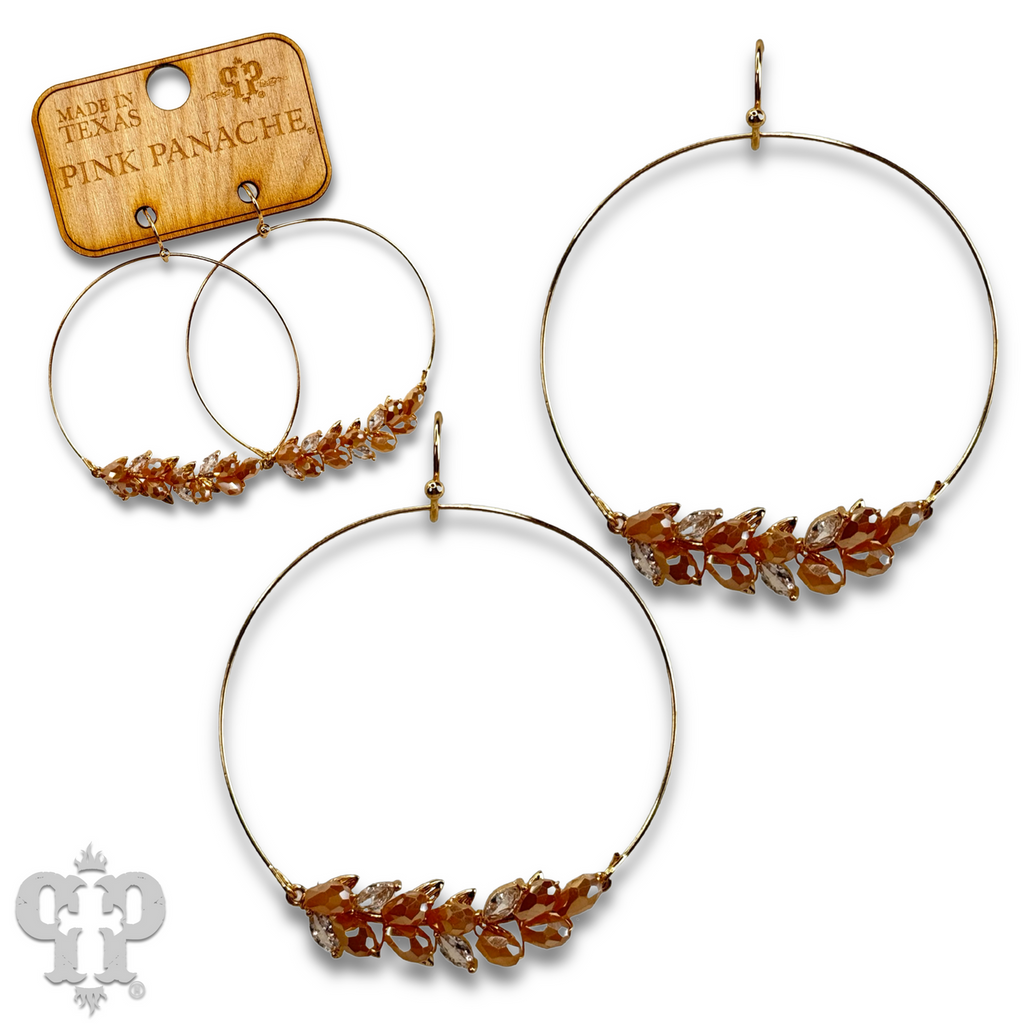 Bottle bead circle earring, last call