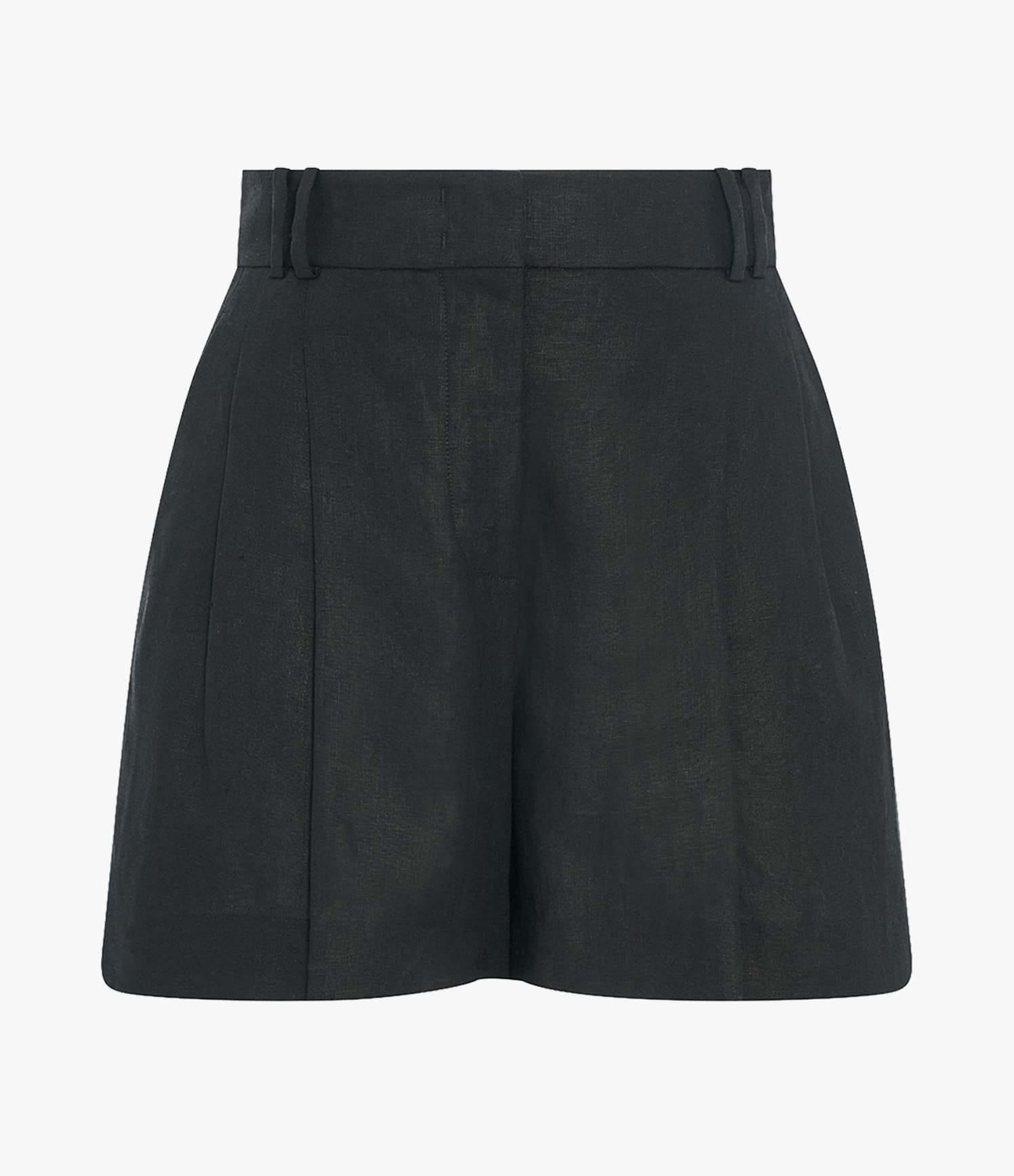 Linen Pleated Short | Black