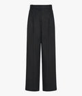 Linen Pleated Trouser | Black