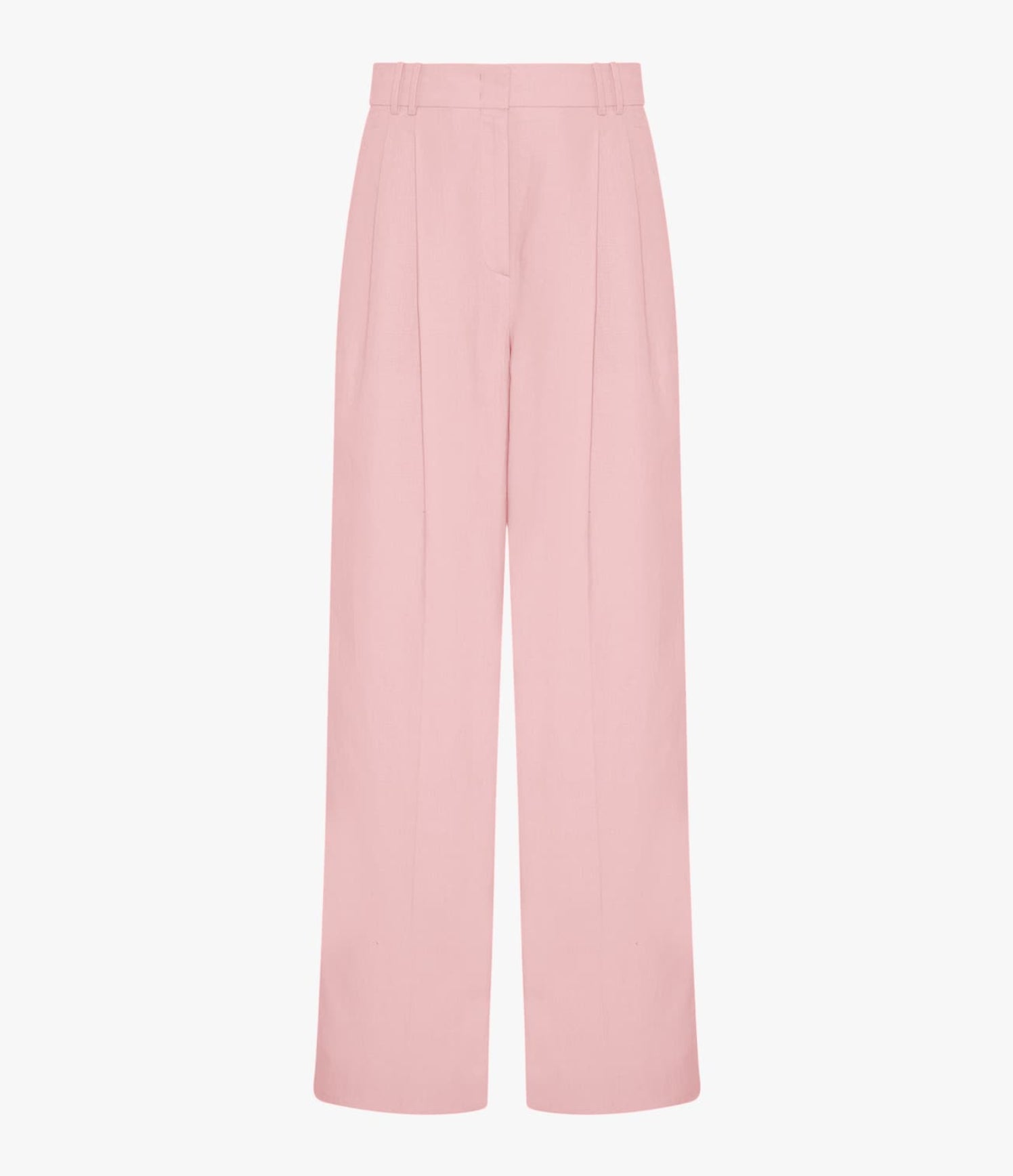 Linen Pleated Trouser | Seashell Pink