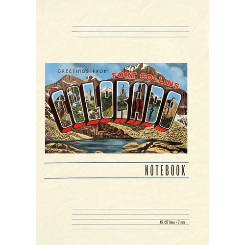 Vintage Lined Notebook Greetings from Fort Collins - Paperback