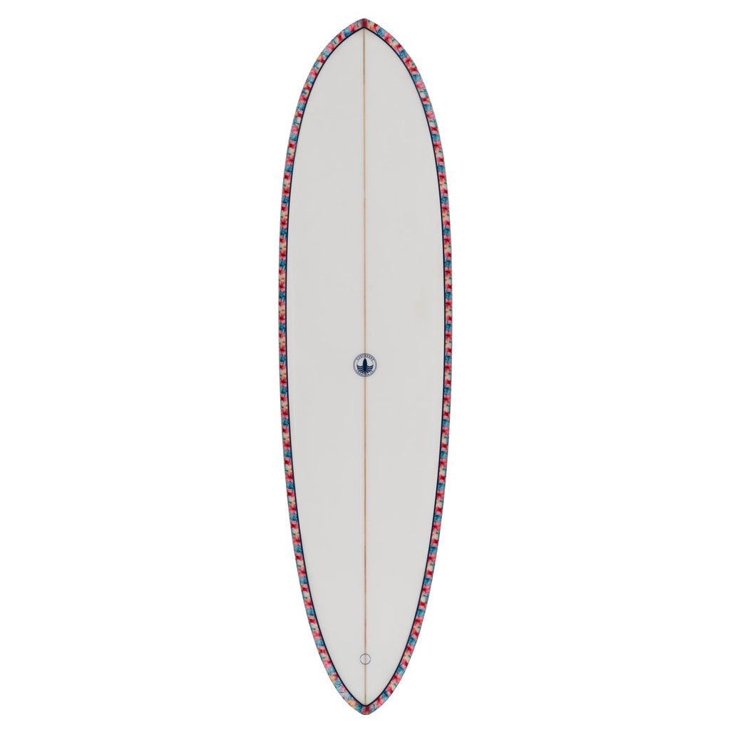 Dumplin Mid Length Surfboard – Hawaiian Floral - Ships 10/6/26