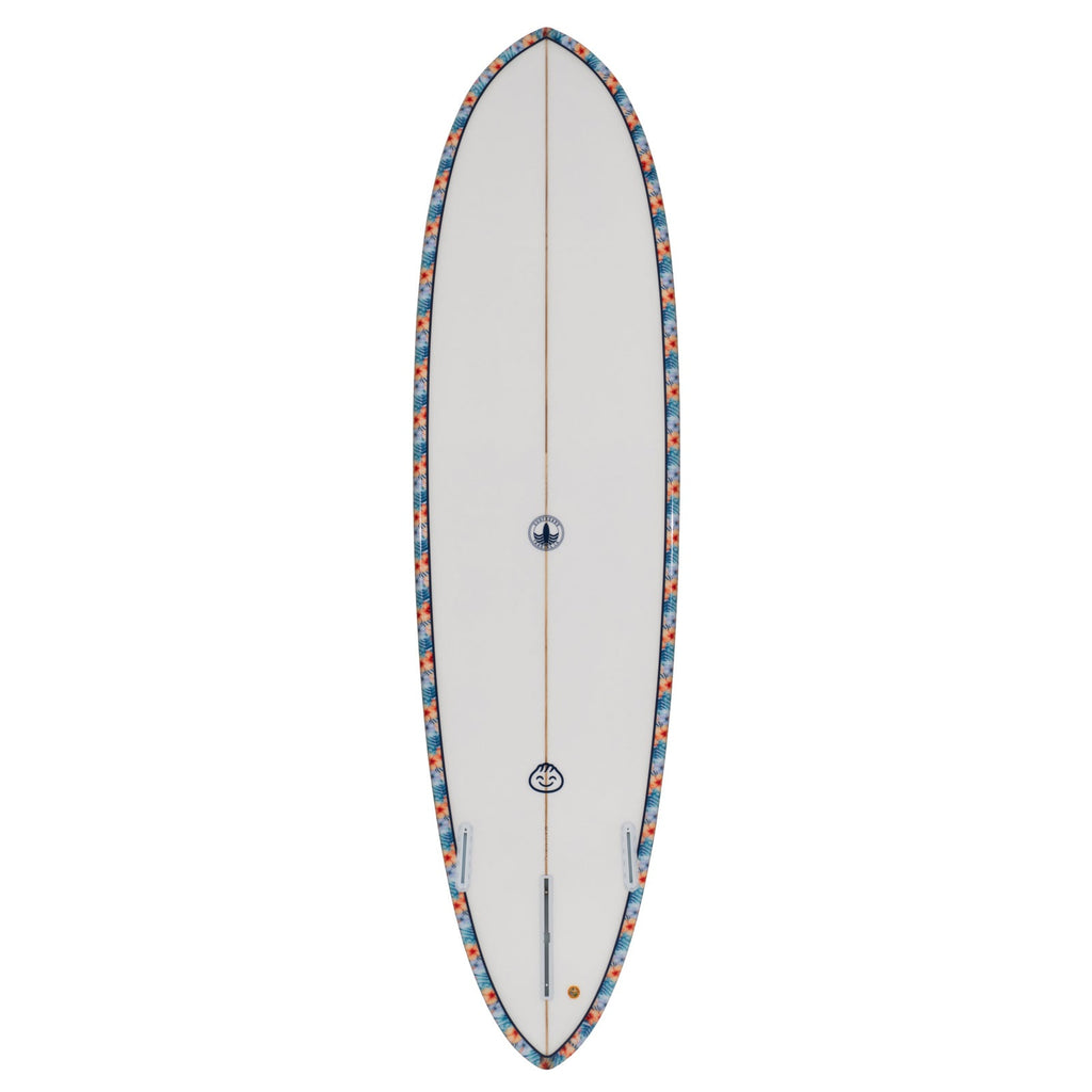Dumplin Mid Length Surfboard – Hawaiian Floral - Ships 10/6/26