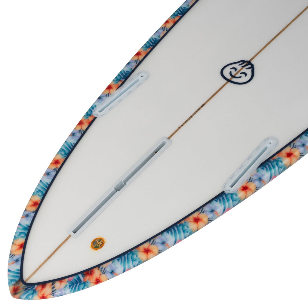Dumplin Mid Length Surfboard – Hawaiian Floral - Ships 10/6/26