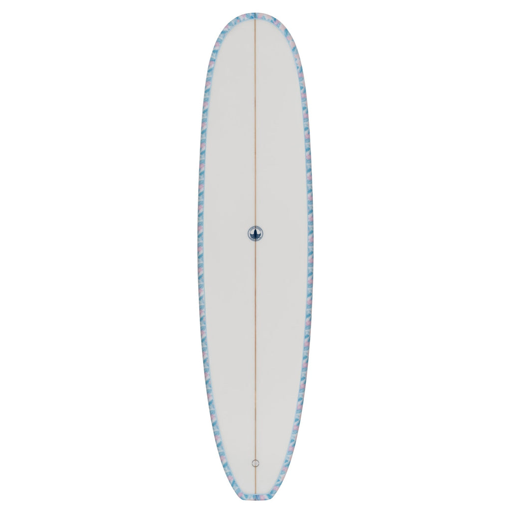 The Baby Log Beginner Longboard Surfboard – Floral Blue - Ships 10/6/26