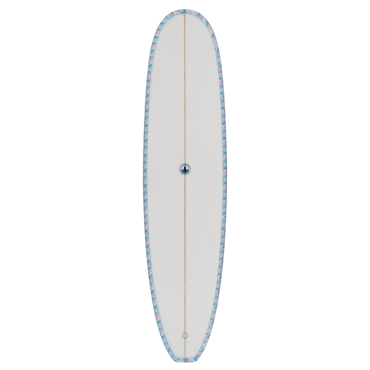 The Baby Log Beginner Longboard Surfboard – Floral Blue - Ships 10/6/26