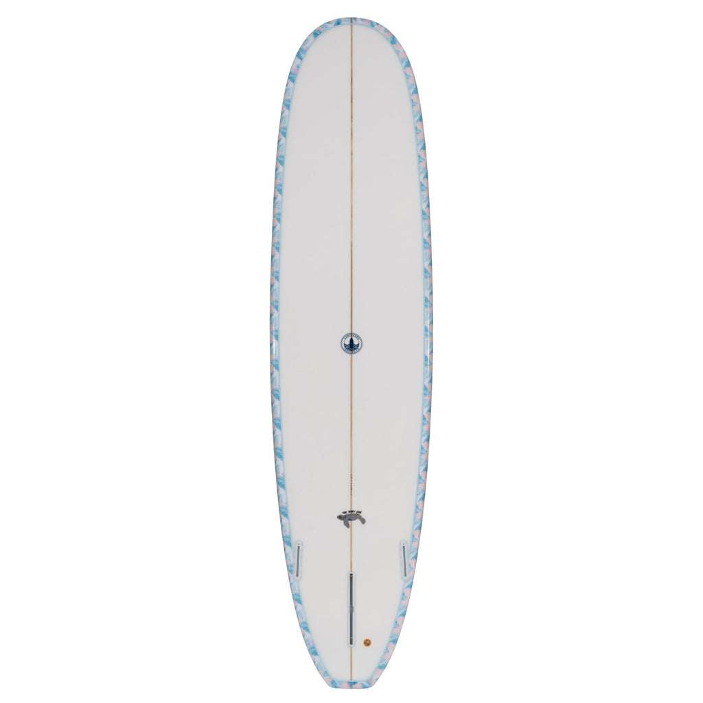 The Baby Log Beginner Longboard Surfboard – Floral Blue - Ships 10/6/26