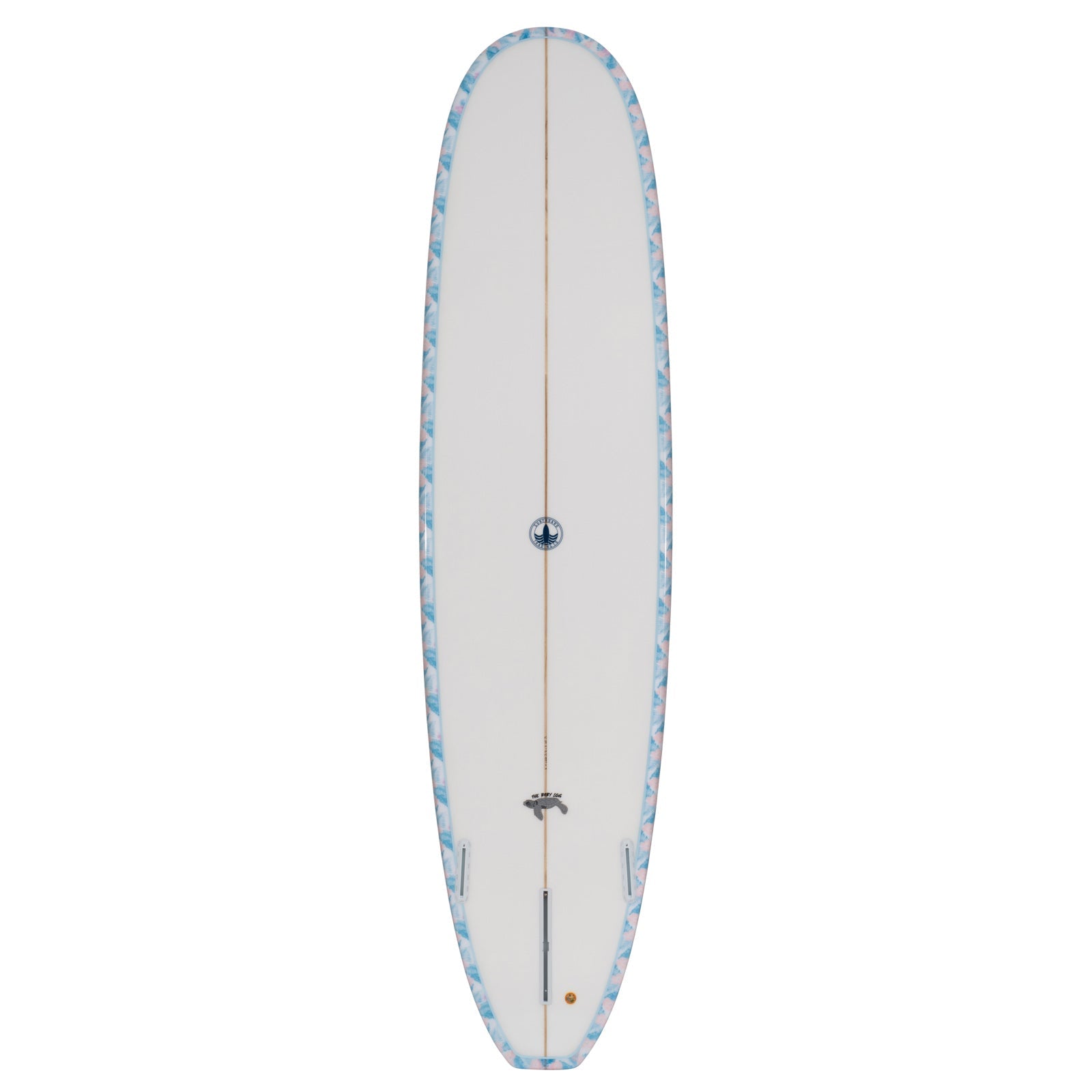 The Baby Log Beginner Longboard Surfboard – Floral Blue - Ships 10/6/26