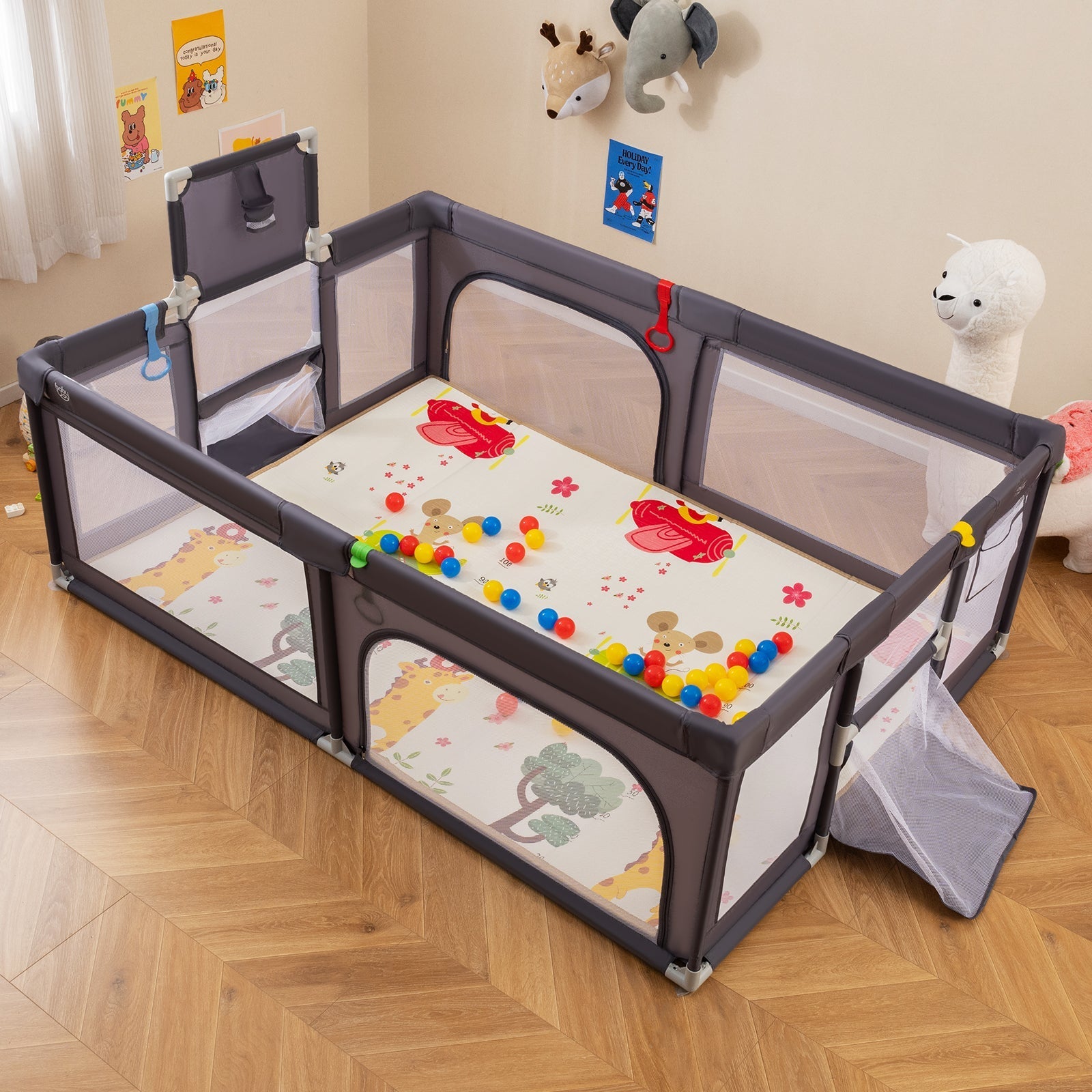 Large Baby Playpen with Mat and Ocean Balls
