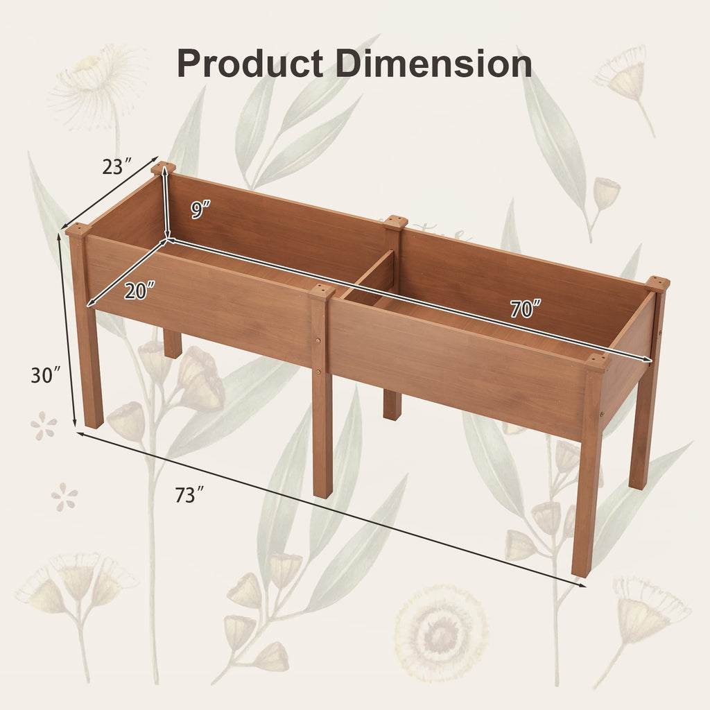 Large Raised Garden Bed with Drainage Holes and 6 Supporting Legs