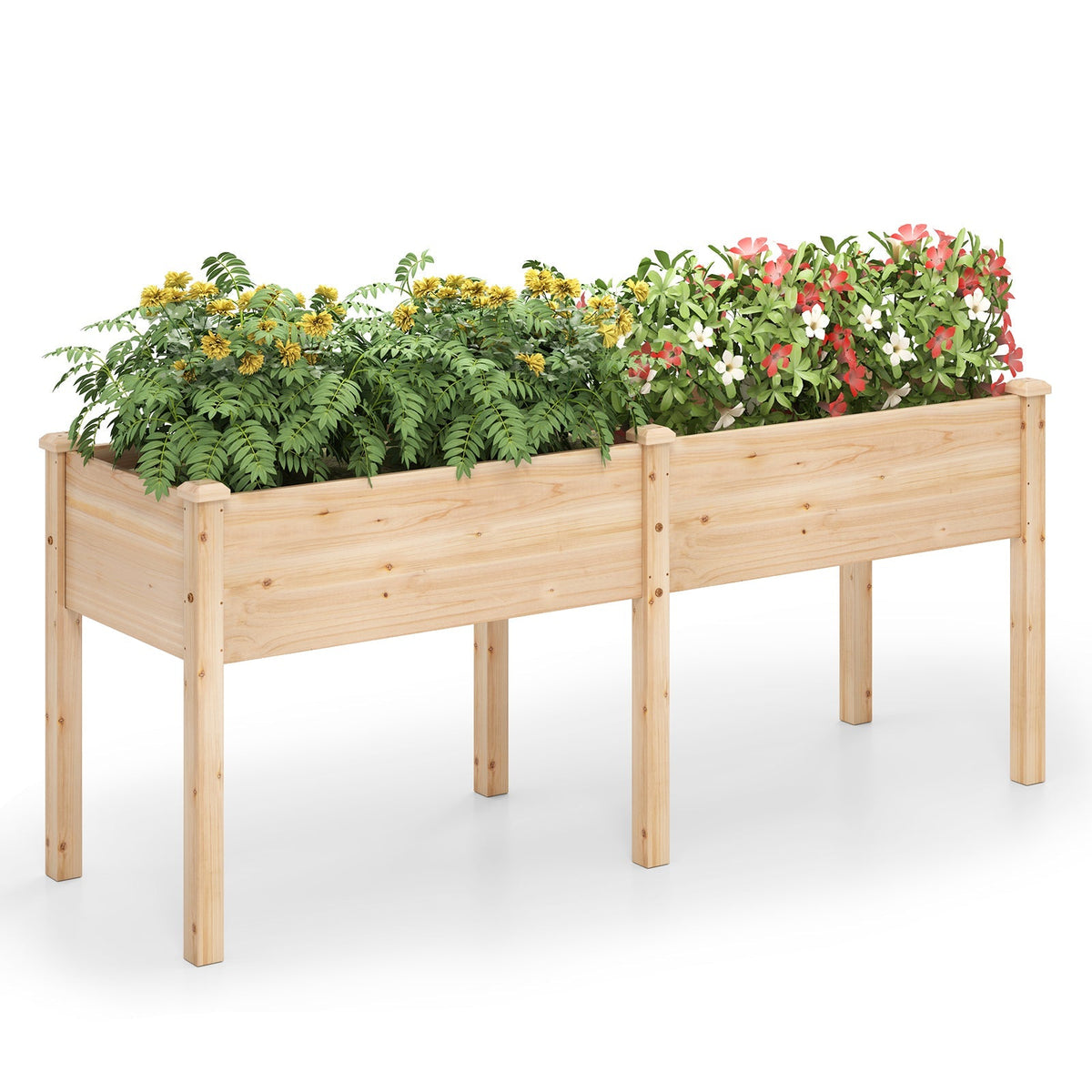 Large Raised Garden Bed with Drainage Holes and 6 Supporting Legs