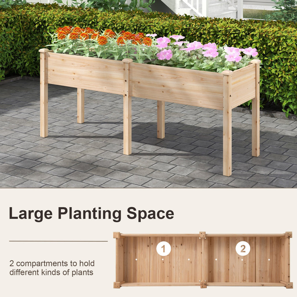 Large Raised Garden Bed with Drainage Holes and 6 Supporting Legs