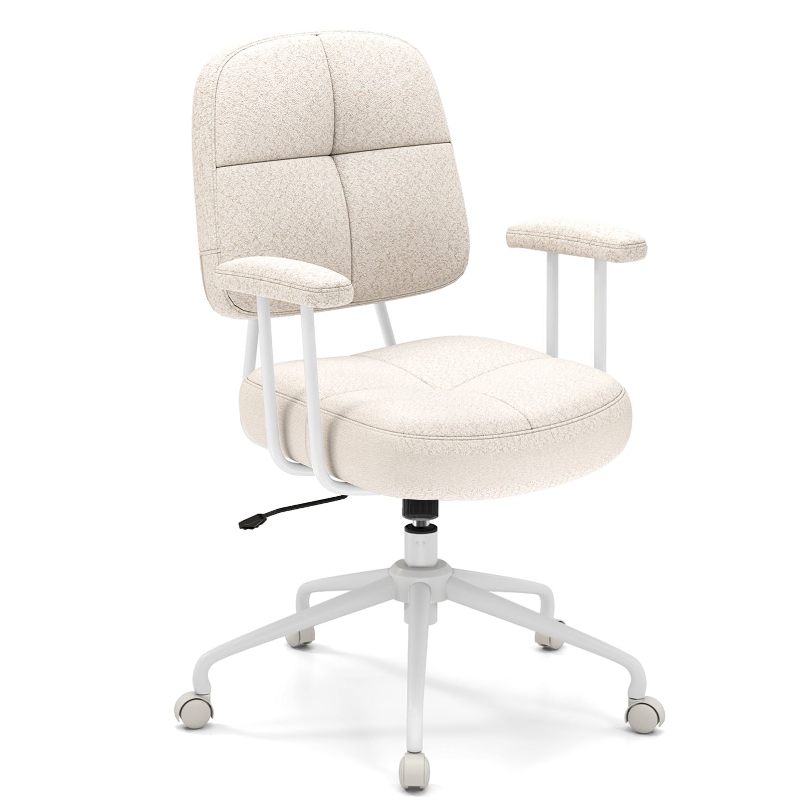 Leathaire Upholstered Task Home Office Chair with Cushioned Back