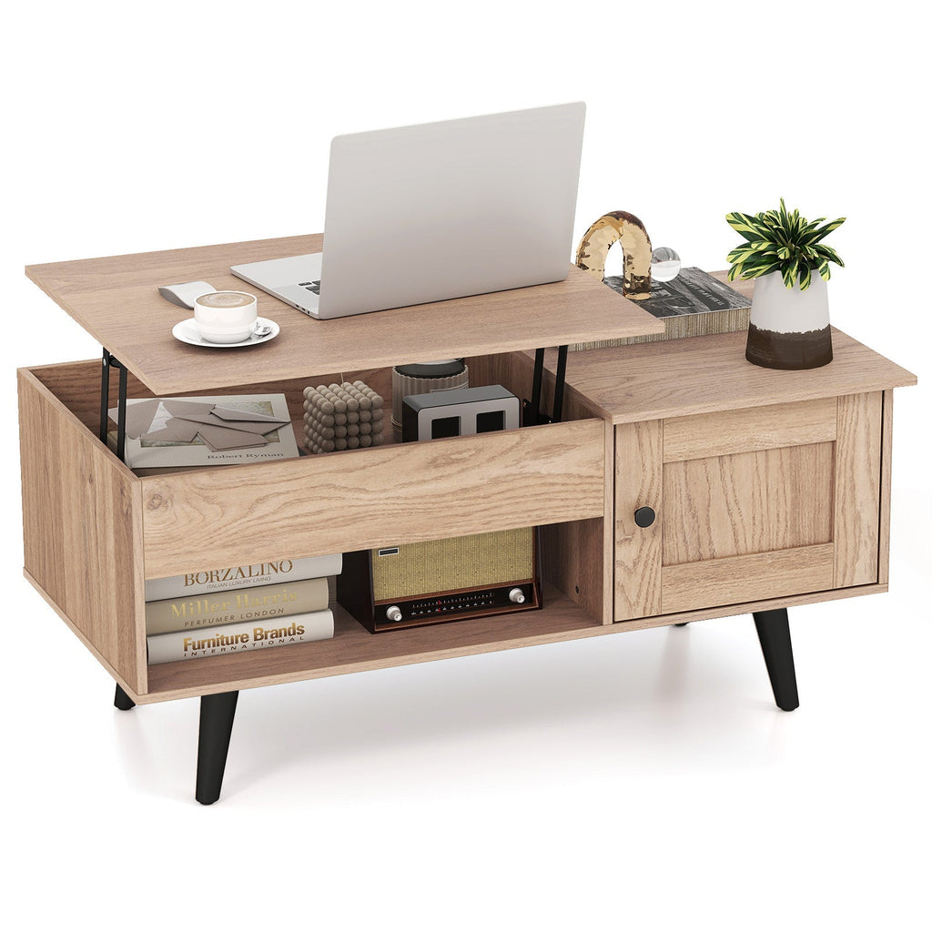 Lift Top Coffee Table with Storage and Hidden Compartment