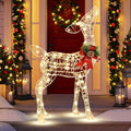 34.5 Inch Lighted Christmas Reindeer Decoration with 50 Warm White LED Lights
