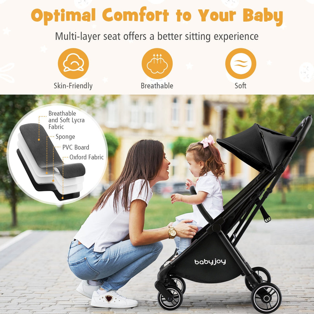 Lightweight Baby Stroller |Compact Travel Stroller for Airplane Fits Airplane Cabin & Overhead