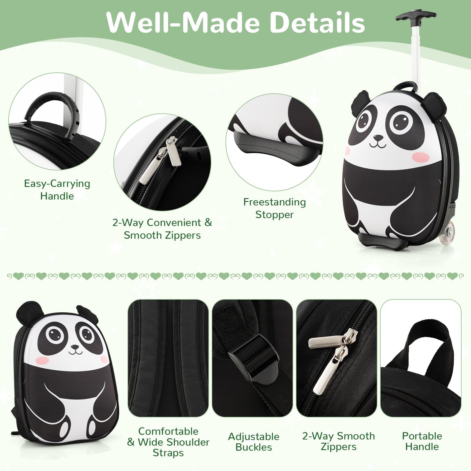 Lightweight and Portable Rolling Suitcase for Children